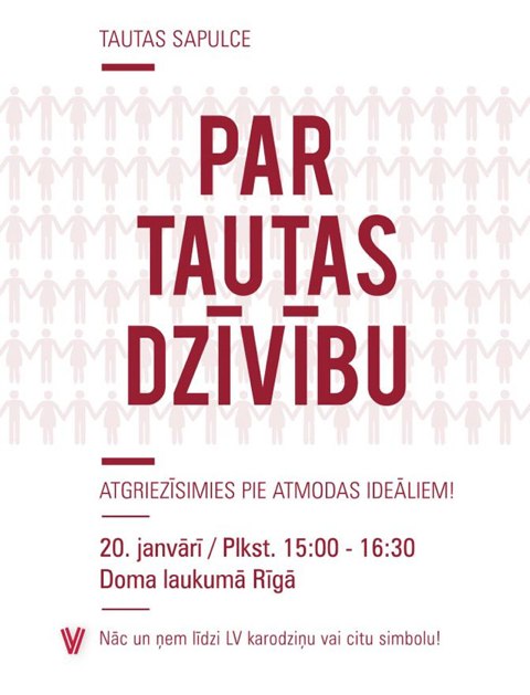 Aicinājums uz manifestāciju ”Par tautas dzīvību”
